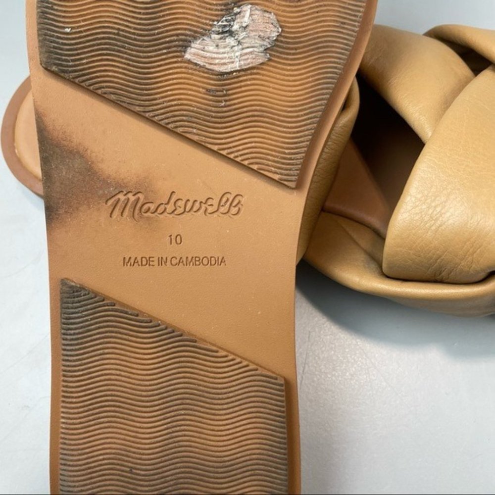 Madewell The Jayna Braided Slide Sandal in Amber Brown - Picture 7 of 8